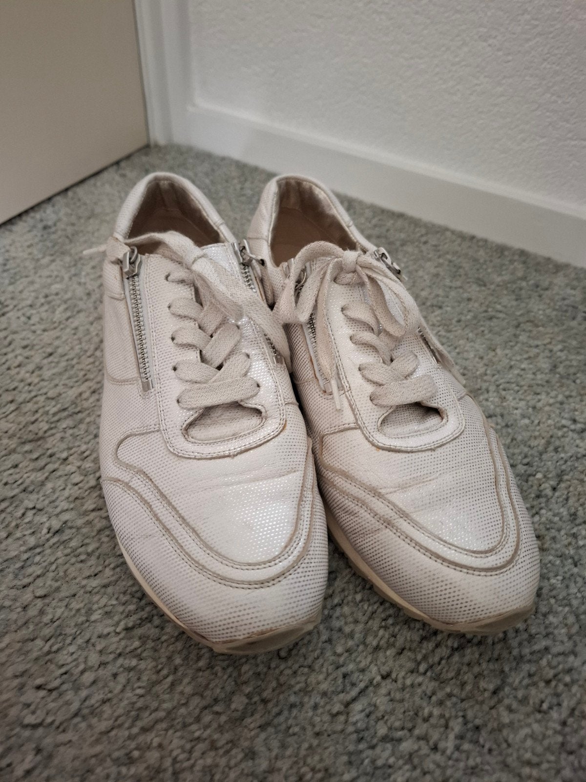 Hassia leren dames sneakers maat 7.5 H met ritsen, Ophalen of Verzenden