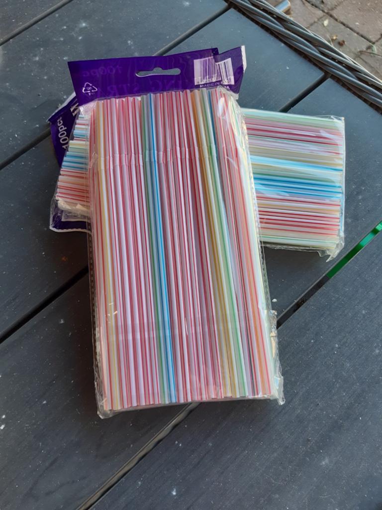 Ouderwetse plastic buigbare rietjes, Ophalen of Verzenden, Nieuw