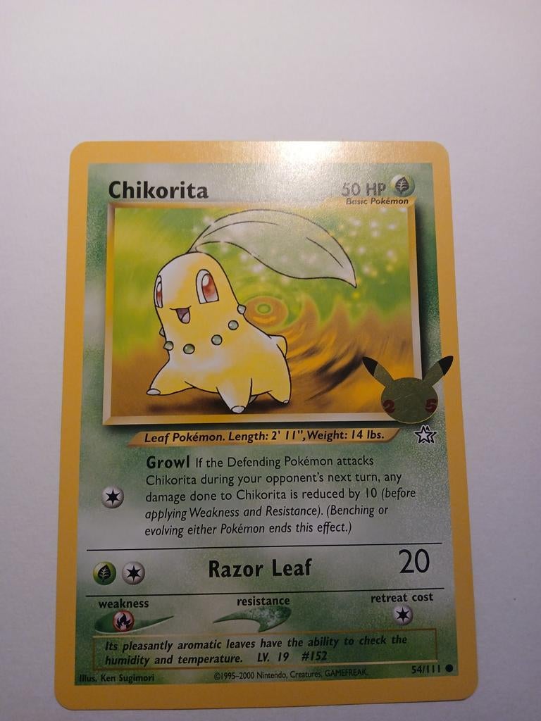 Chikorita grote kaart 54/111, Ophalen of Verzenden, Nieuw, Losse kaart