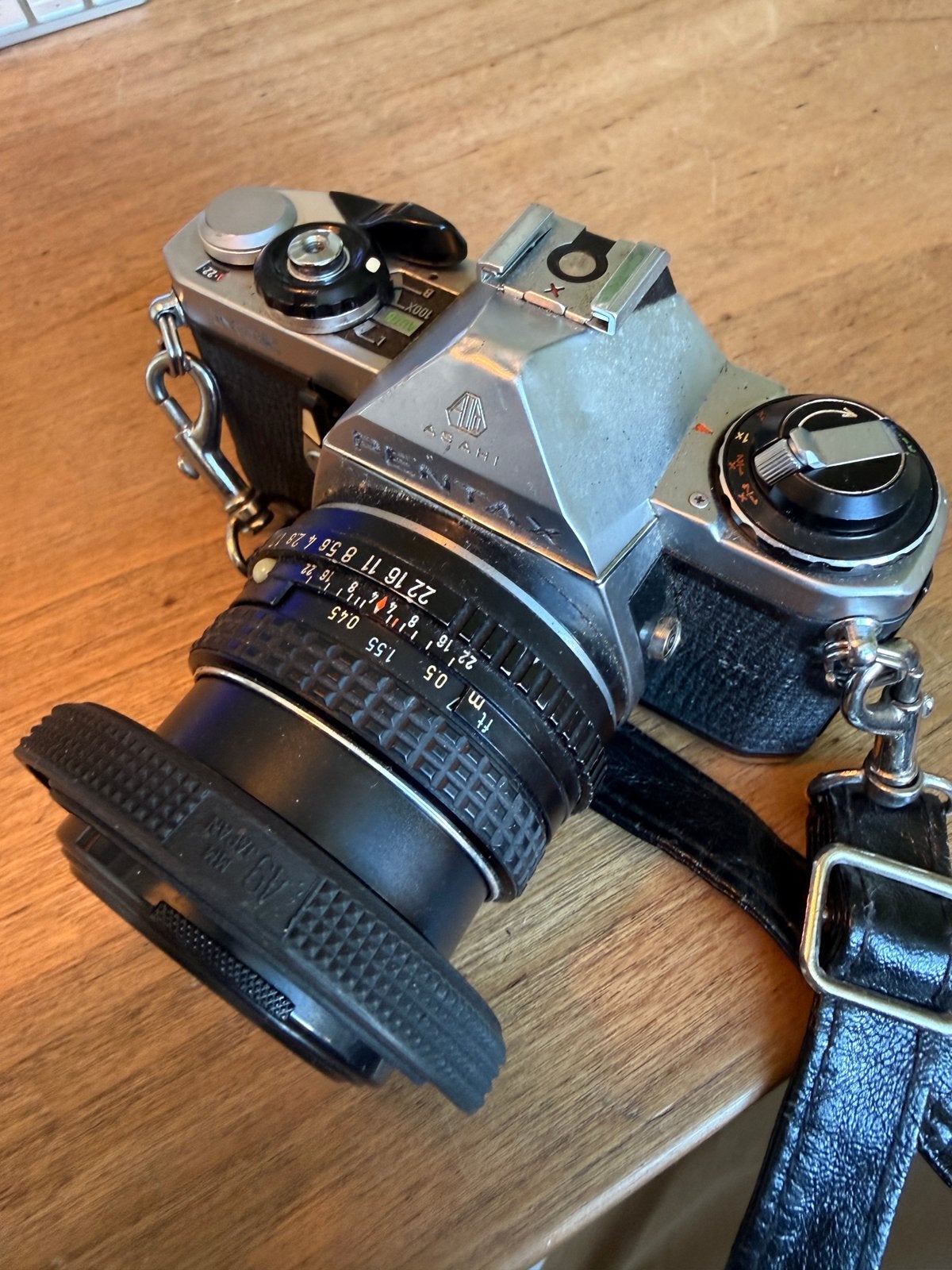 Pentax ME +1.7 50mm + 2.8 28mm  + sigma 3.5 70-150, Audio, Tv en Foto, Fotocamera's Analoog, Ophalen, Gebruikt, Spiegelreflex