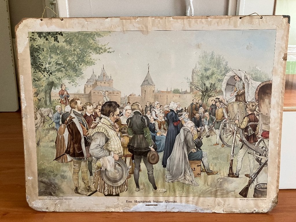 Historische schoolplaat, Ophalen, Gebruikt