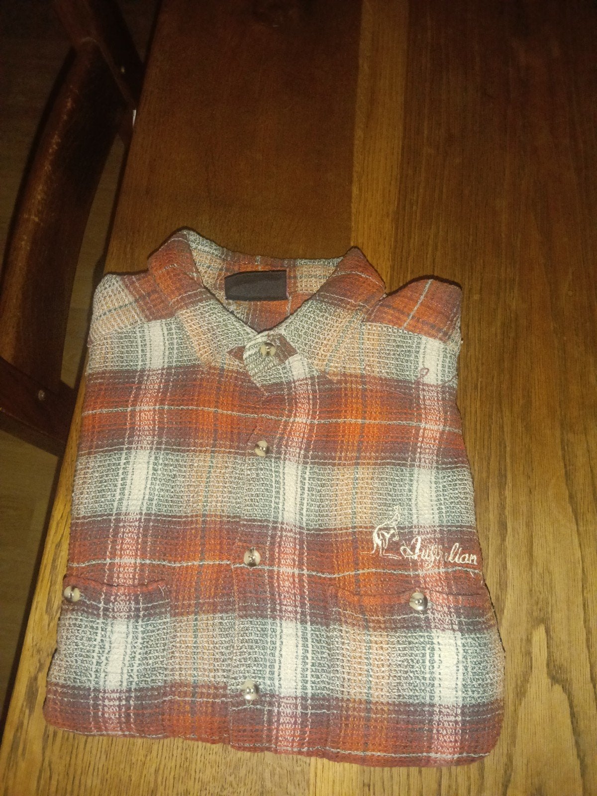 Australian Flannel Overhemd - Geruit, Ophalen, Meerkleurig, Halswijdte 41/42 (L), Gedragen