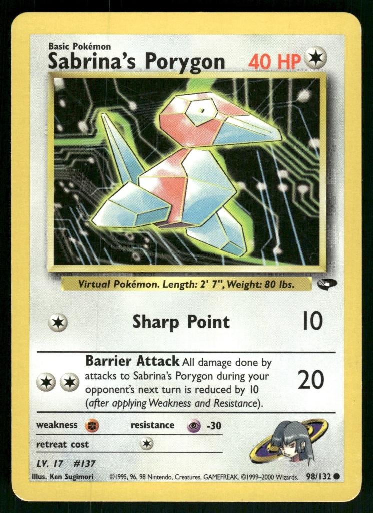 Sabrina's Porygon 98/132 - Gym Challenge (EX), Verzenden, Gebruikt