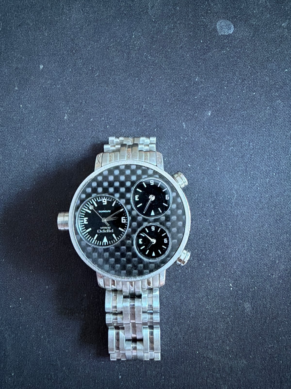 Pippo Italia Horloge - Automaat & Quartz (Batterijen nodig), Overige merken, Gebruikt, Staal, Polshorloge