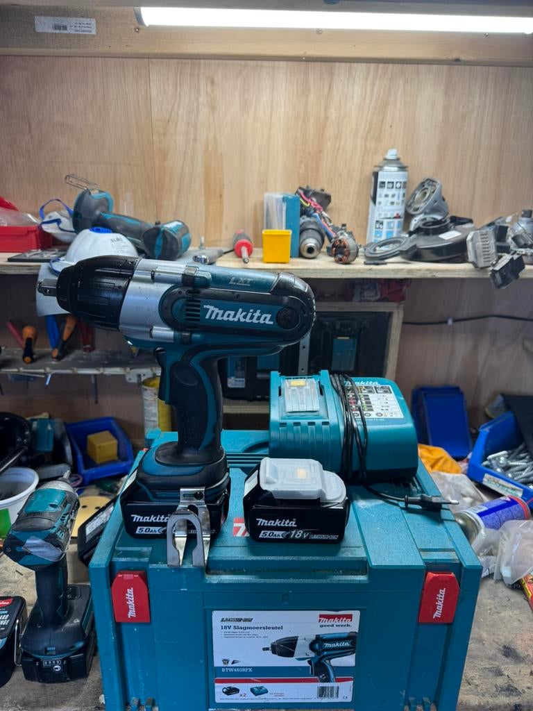 GROTE MAKITA SLACHMOERSLEUTEL BTW450RFX, Ophalen of Verzenden, Zo goed als nieuw, Boormachine