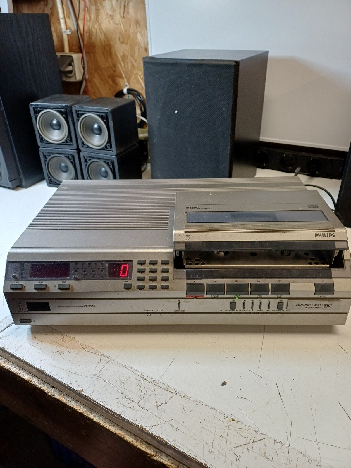 Philips VR-2334/00F Video 2000 videorecorder - Werkt!, Ophalen of Verzenden, Gebruikt, Video 2000-speler of -recorder
