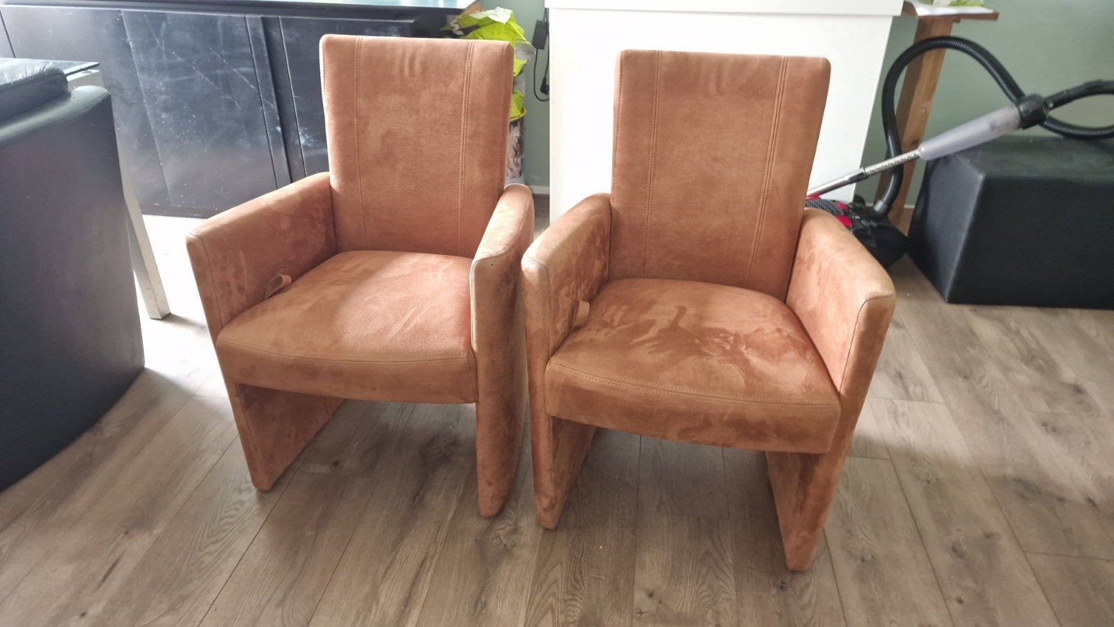goossens eetkamerstoelen, Huis en Inrichting, Ophalen, Gebruikt, Twee, Bruin
