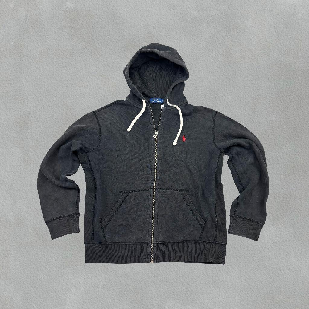 (1013) Zwart Ralph Lauren Zip Vest - Heren L - Zeer Goed, Kleding | Heren, Truien en Vesten, Zo goed als nieuw, Maat 52/54 (L)