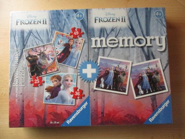 Disney Frozen II puzzel en spellendoos  Memory + 3 puzzels, Ophalen of Verzenden, Overige figuren, Nieuw, Beeldje of Figuurtje