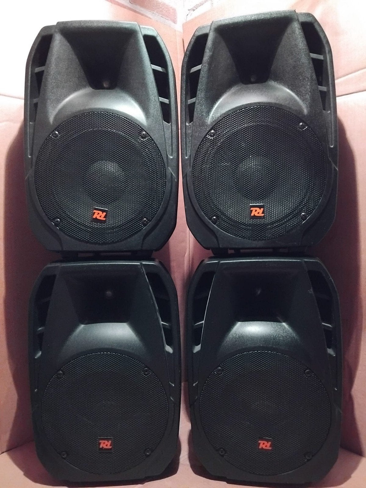 Power Dynamics PDA-10 Speakerset - 4 stuks met accessoires, Gebruikt, Speakerset, Geschikt voor surround/home cinema, Ophalen