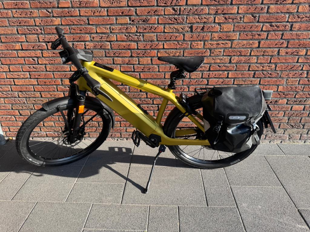 Stromer ST7 Maat L Pinion 12versnel/ Geveerde vork als zadel, 51 tot 55 cm, Ophalen, Zo goed als nieuw, 50 km per accu of meer