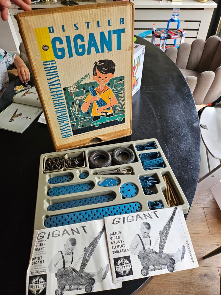 Vintage Distler Gigant Grosselement Baukasten Bouwdoos, Ophalen, Gebruikt, Overige merken