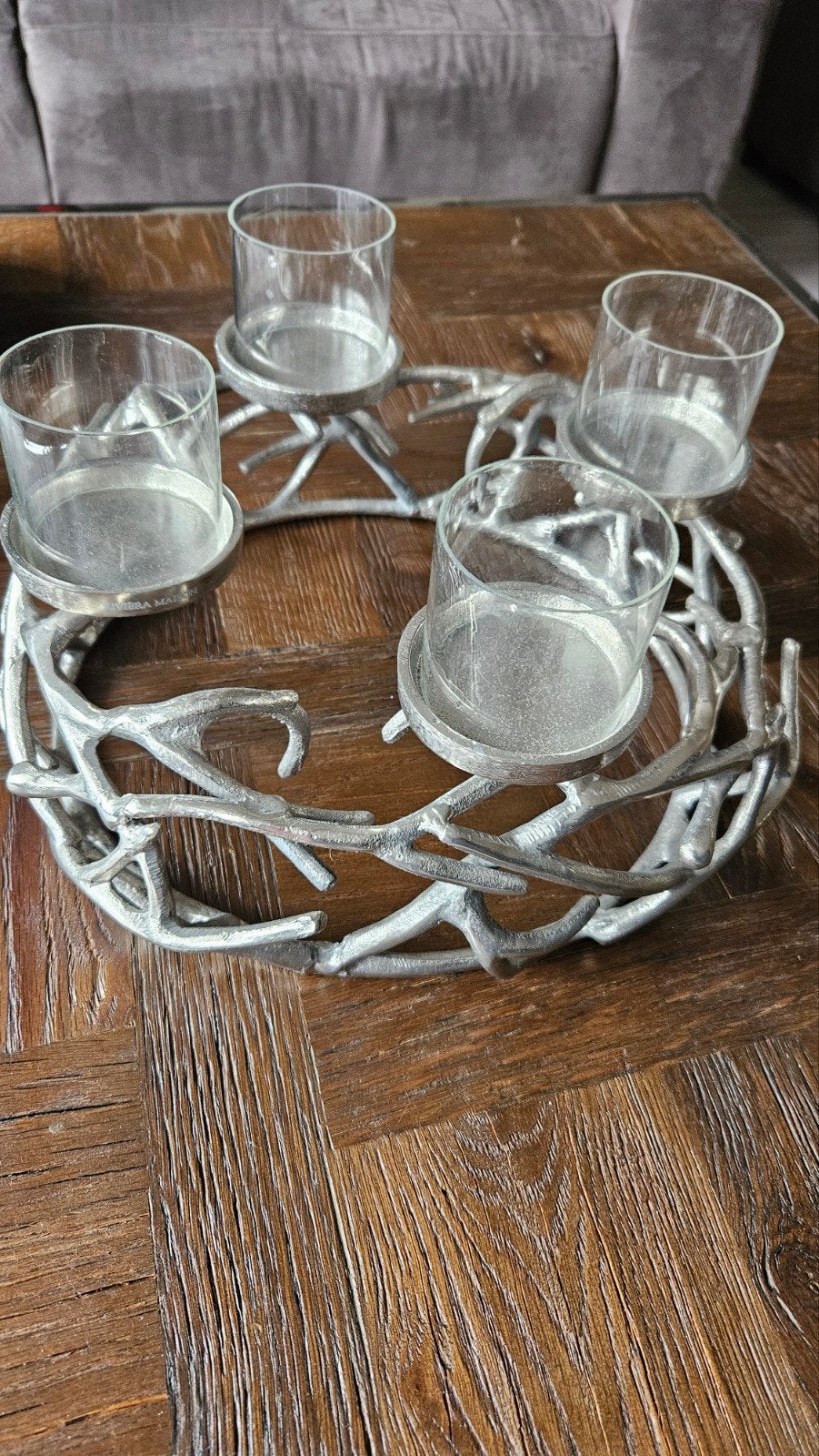 Riviera Maison Hertegewei Waxinelichthouder met 4 Glaasjes, Ophalen, Gebruikt, Waxinelichthouder, Rivièra Maison