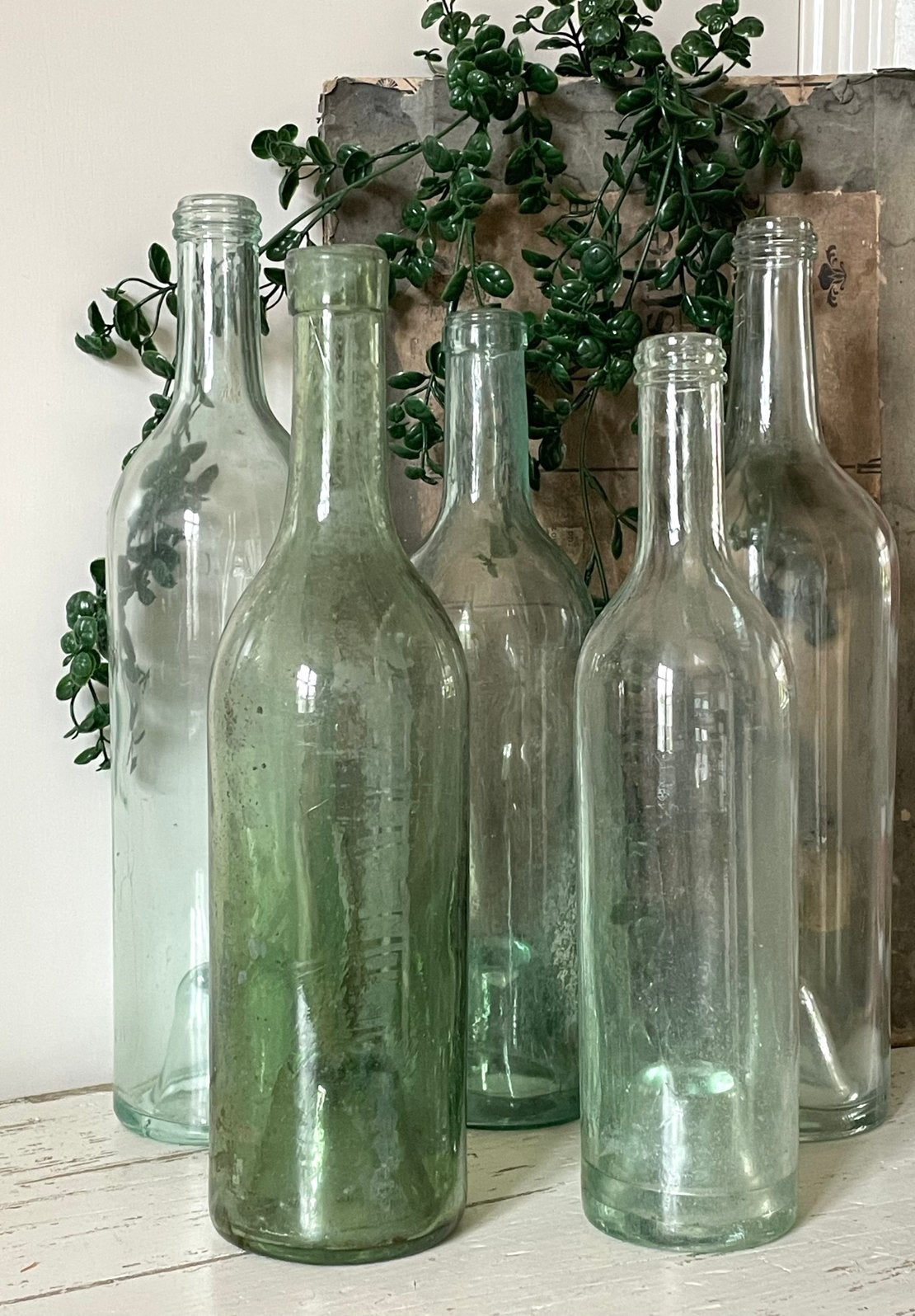 Brocante oude Franse wijnfles / wijnflessen, Ophalen of Verzenden