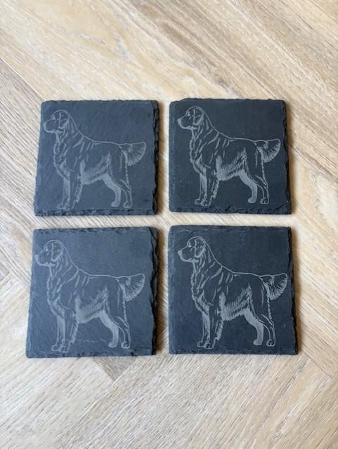 onderzetters golden retriever - eigen huisdier mogelijk, Glas of Kopje, Nieuw, Ophalen of Verzenden, Aa