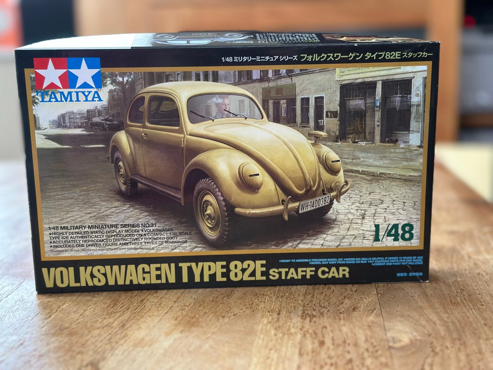 Tamiya Volkswagen Type 82E Staff Car 1/48 Modelbouwkit, Auto, 1:32 tot 1:50, Nieuw, Ophalen of Verzenden