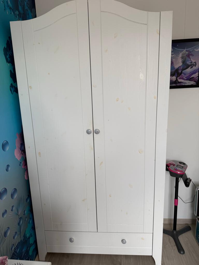 Complete Meiden Slaapkamer Set: bed, kast en nachtkastje, Ophalen, Gebruikt, Meisje