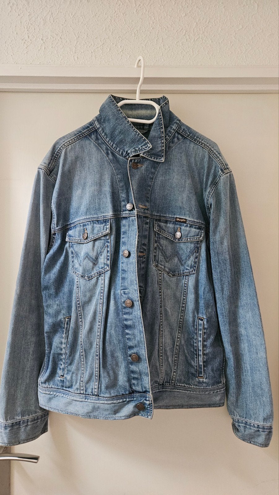 Stoere Wrangler spijkerjas - Maat XXL - Zeer goede staat, Blauw, Wrangler, Overige maten, Ophalen of Verzenden