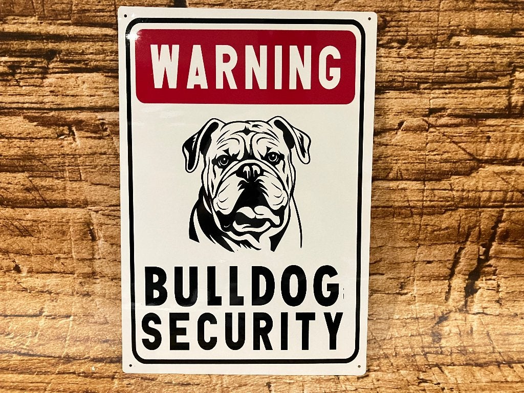 "Waarschuwingsbord met Bulldog" wandplaatje, Nieuw, Ophalen of Verzenden, Nvt, Nvt