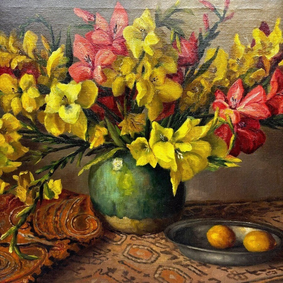 Cor Bouter (1888-1966) - Bloemstilleven, Antiek en Kunst, Ophalen of Verzenden