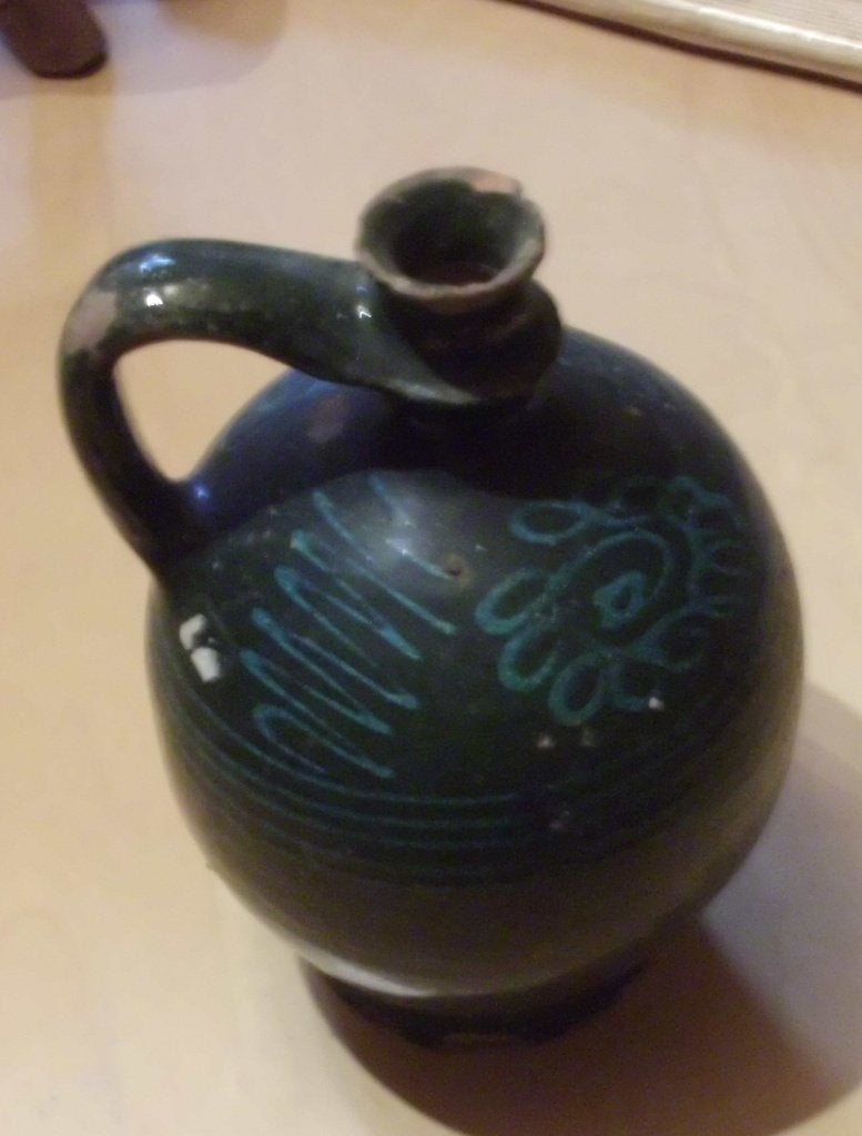 Spaanse antiek oude wijn kruik ., Antiek en Kunst, Ophalen of Verzenden