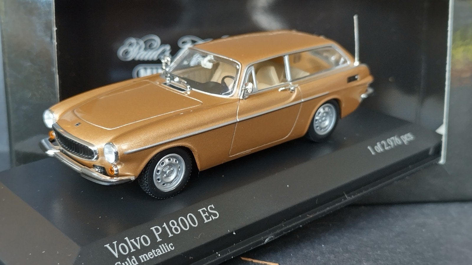 Volvo P1800 Es Goud 1:43 Minichamps Pol, Auto, Nieuw, MiniChamps, Pma