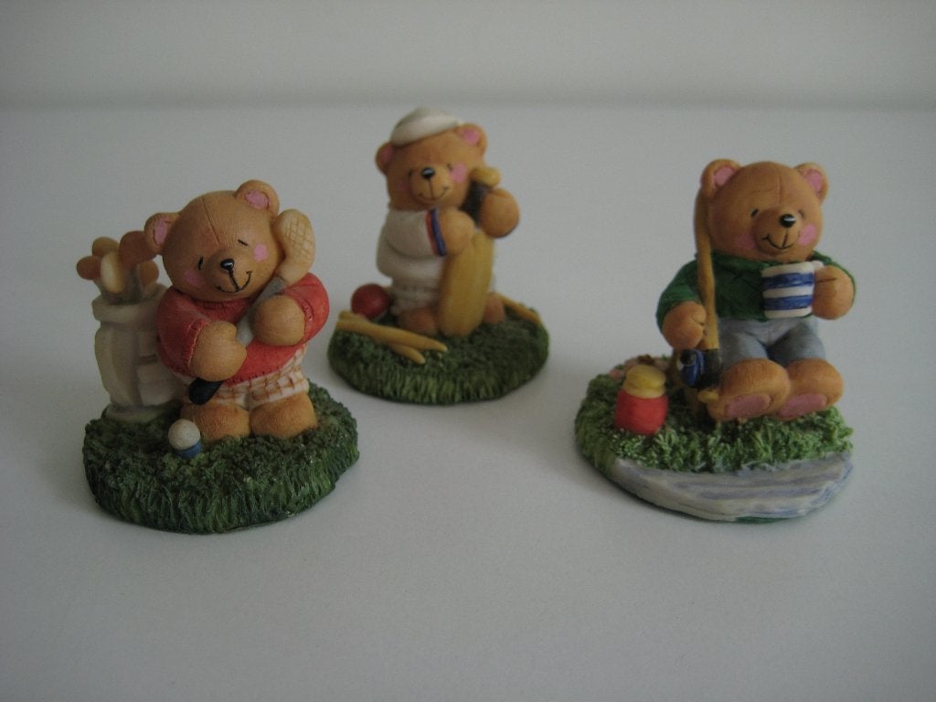 Forever Friends 3 sportbeeldjes golf honkbal vissen, Ophalen of Verzenden, Zo goed als nieuw, Beeldje, Forever Friends