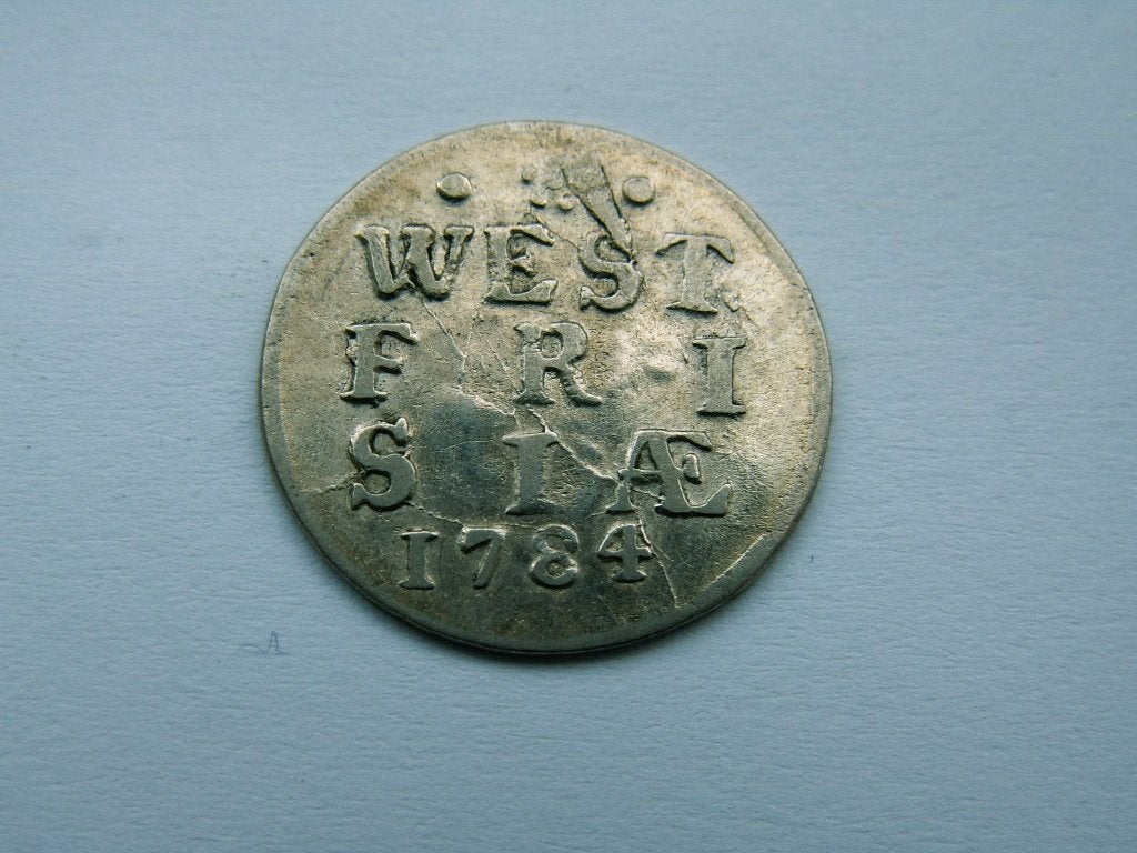 WEST FRIESLAND.  Dubbele Wapenstuiver - 1784, Vóór koninkrijk, Verzenden, Zilver, Overige waardes