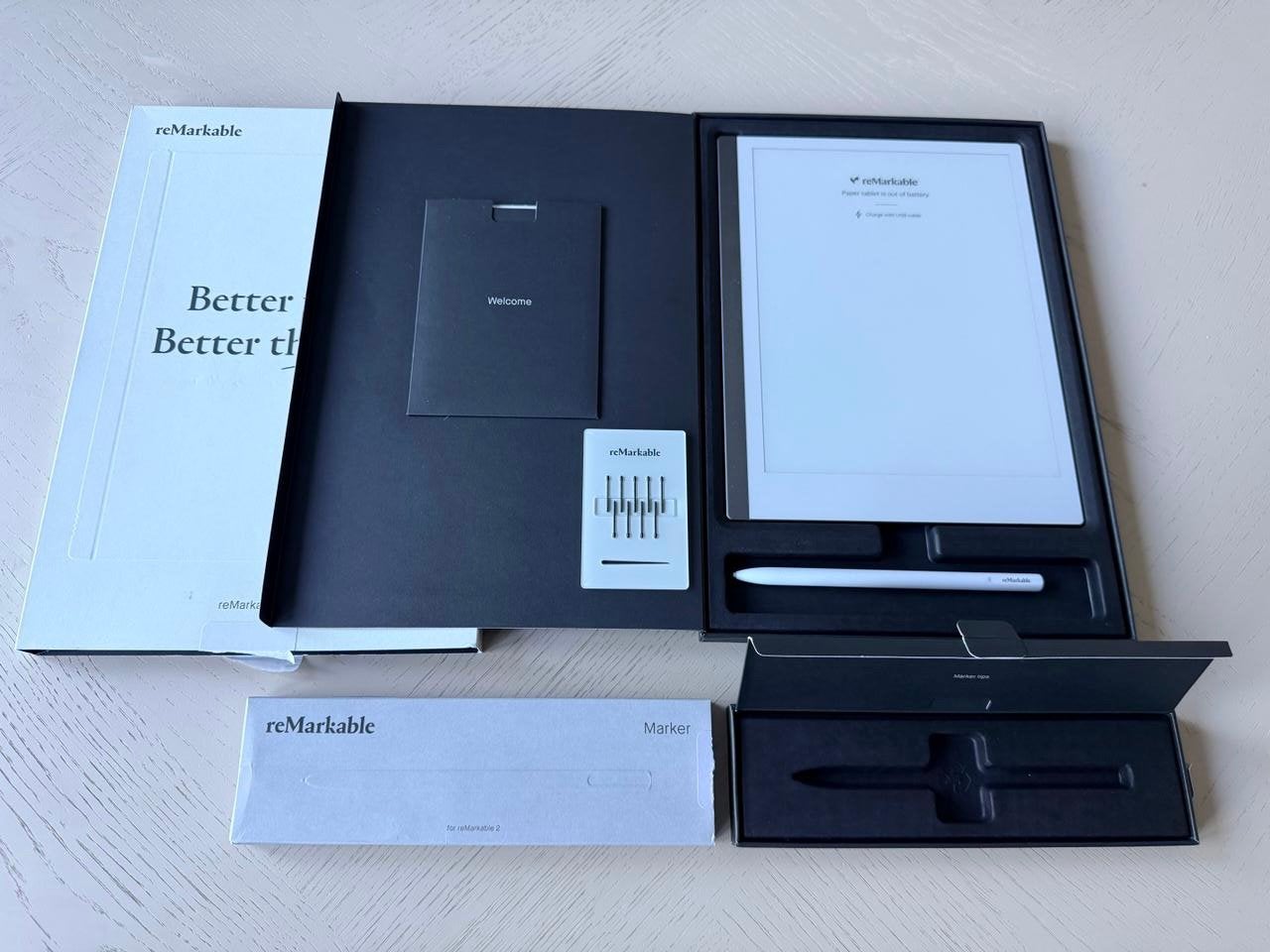 reMarkable 2 + Marker – 3 maanden oud – Zo goed als nieuw!, Ophalen of Verzenden, Zo goed als nieuw, Draadloos, Remarkable II