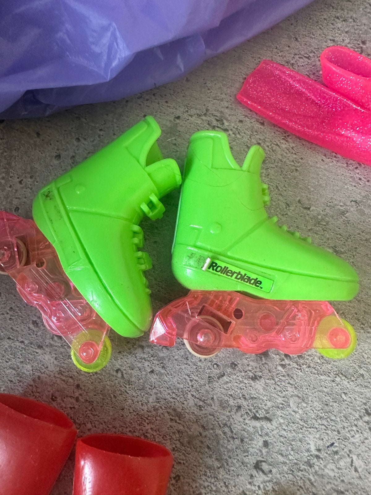 Skeelers Barbie - Neon Groen/Roze Inline Skates, Ophalen of Verzenden, Gebruikt