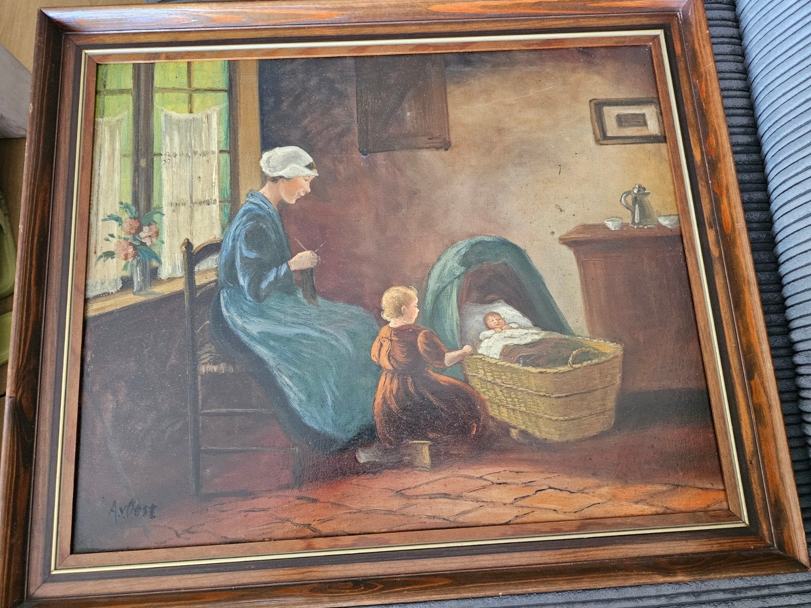schilder A v Oost, schilderij, Antiek en Kunst, Kunst | Schilderijen | Klassiek, Ophalen