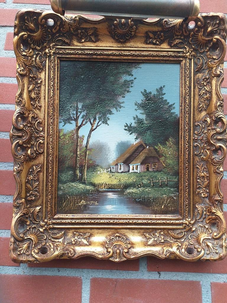 Heele mooie antieke landschap schilderij Bruinsma  olieverf, Ophalen