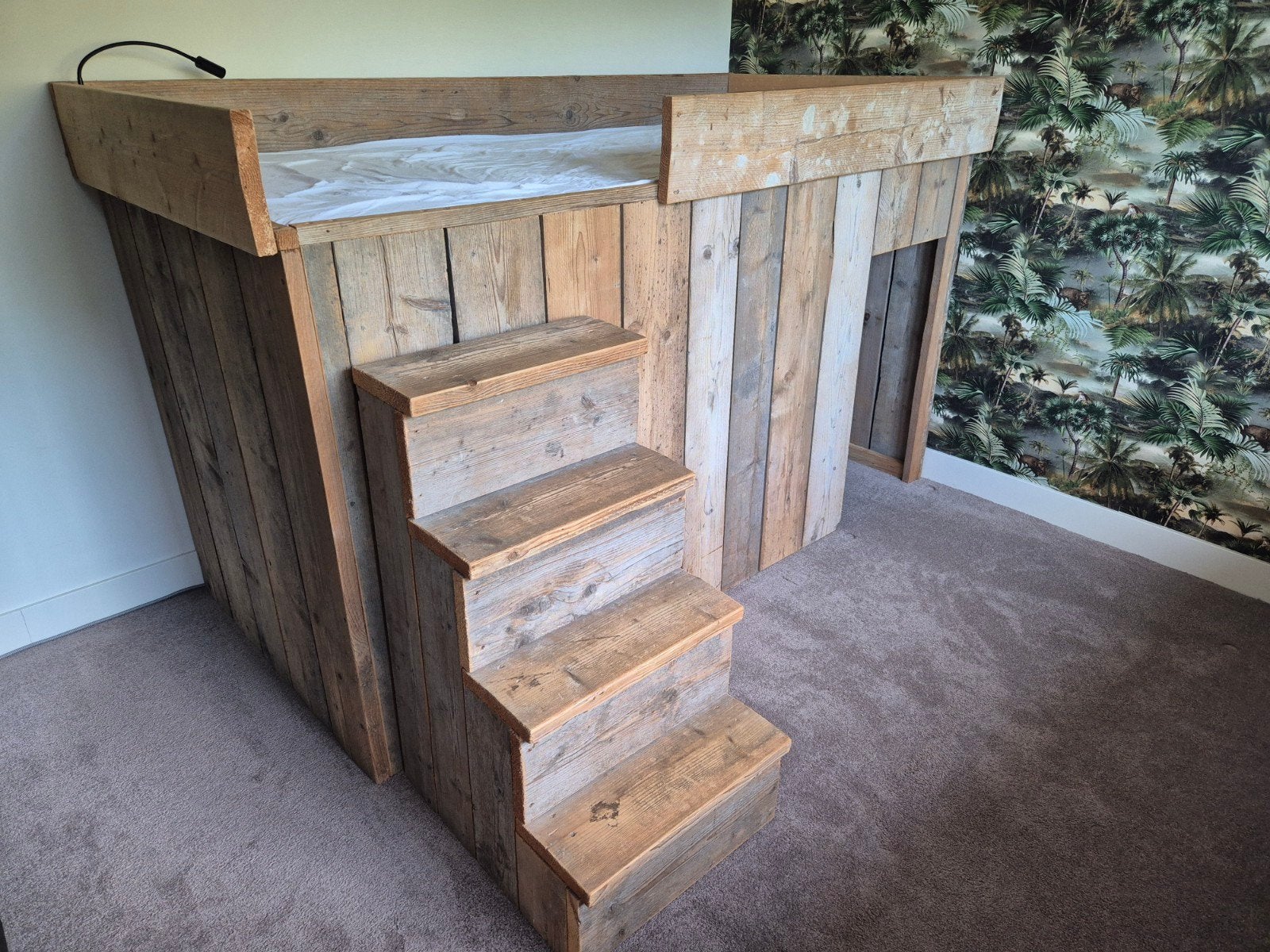 Hoogslaper 200x90, Kinderen en Baby's, Kinderkamer | Stapelbedden en Hoogslapers, Ophalen, Gebruikt, Hoogslaper