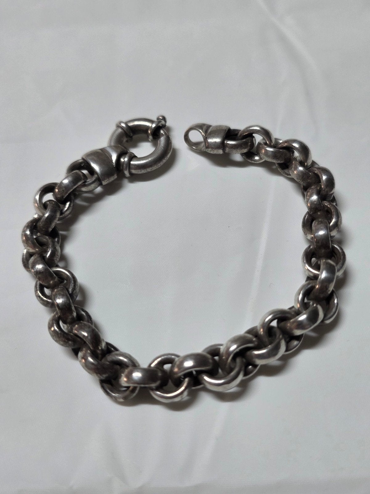 Zilveren armband 925 - Vintage schakelarmban jasseronarmband, Gebruikt, Onbekend, Ophalen of Verzenden, Onbekend