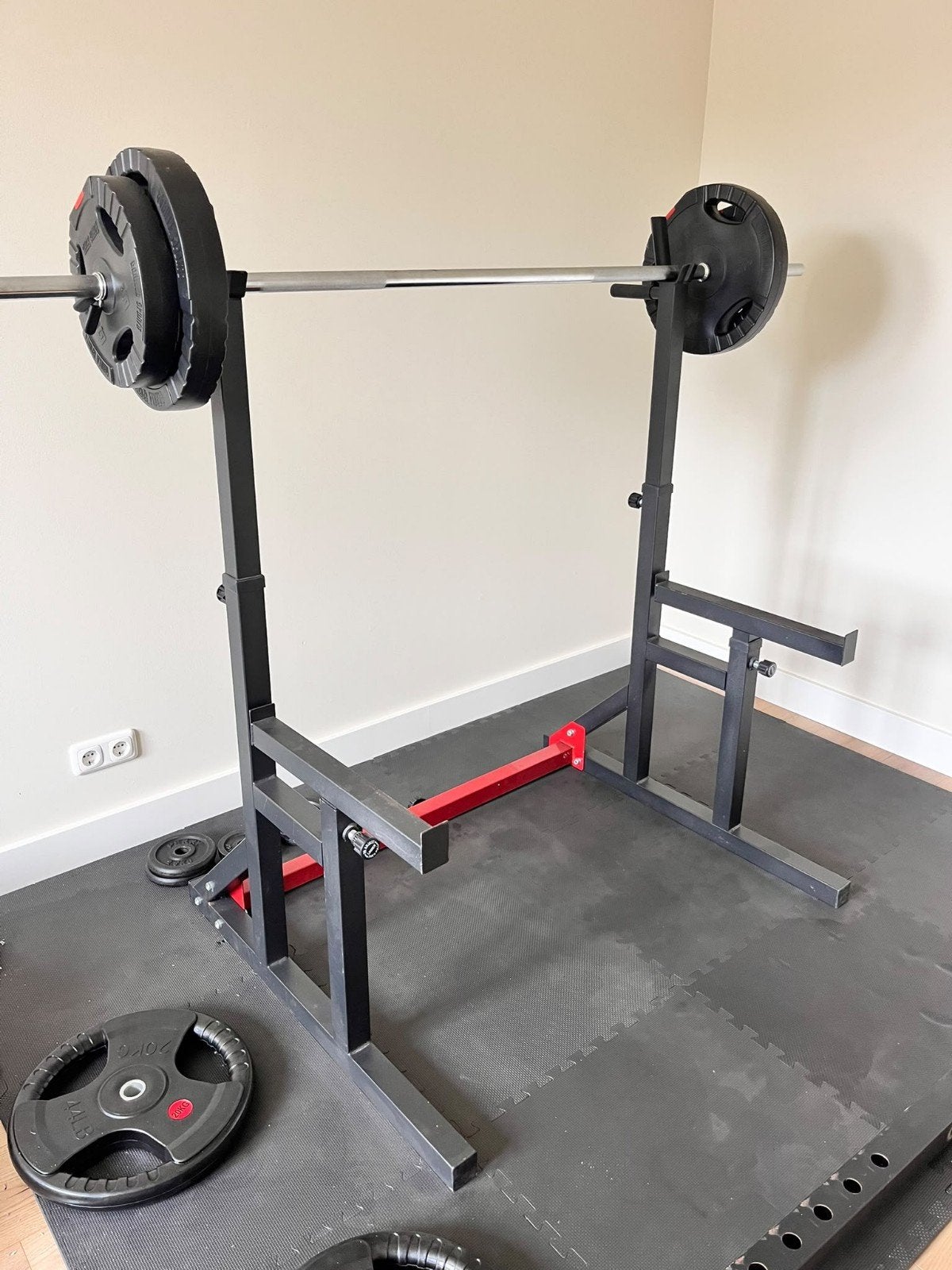 Stevig Squat Rack (exclusief stang en gewichten), Ophalen, Krachtstation, Zo goed als nieuw, Benen