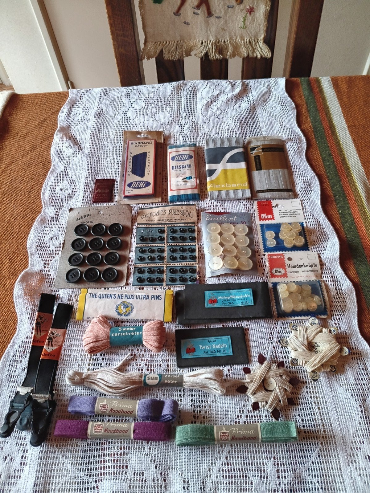 antieke/retro naaispullen, Ophalen of Verzenden