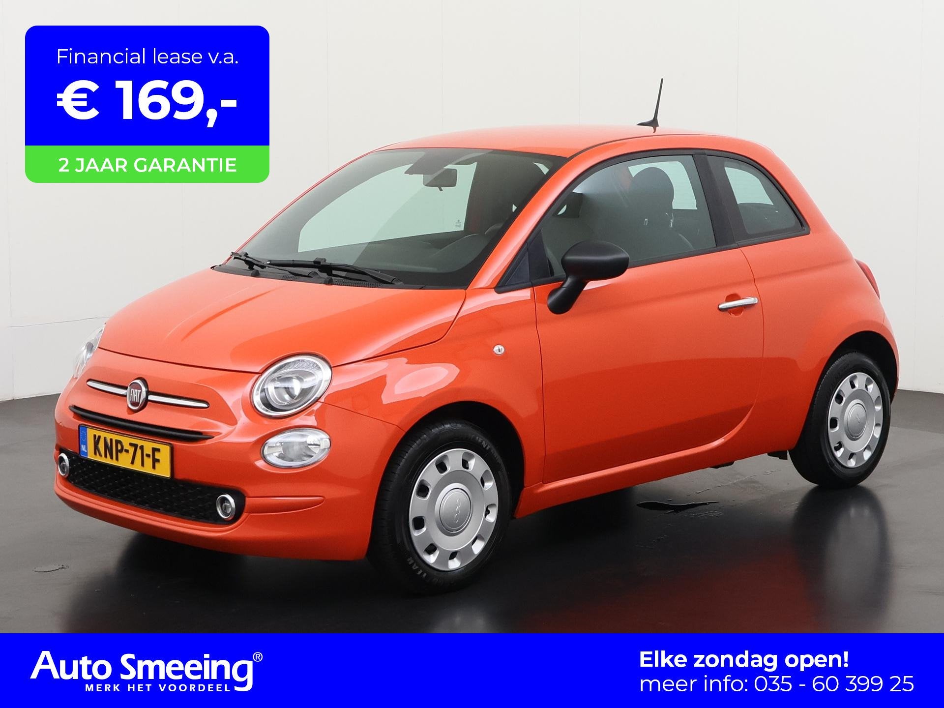 Fiat 500 1.0 Hybrid Cult | Cruise Control | Parkeersensor |, Voorwielaandrijving, 12 maanden, Stof, Gebruikt