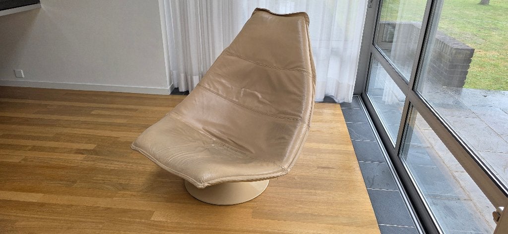 Artifort leren fauteuil, Huis en Inrichting, Ophalen, Gebruikt, 100 tot 125 cm, Leer