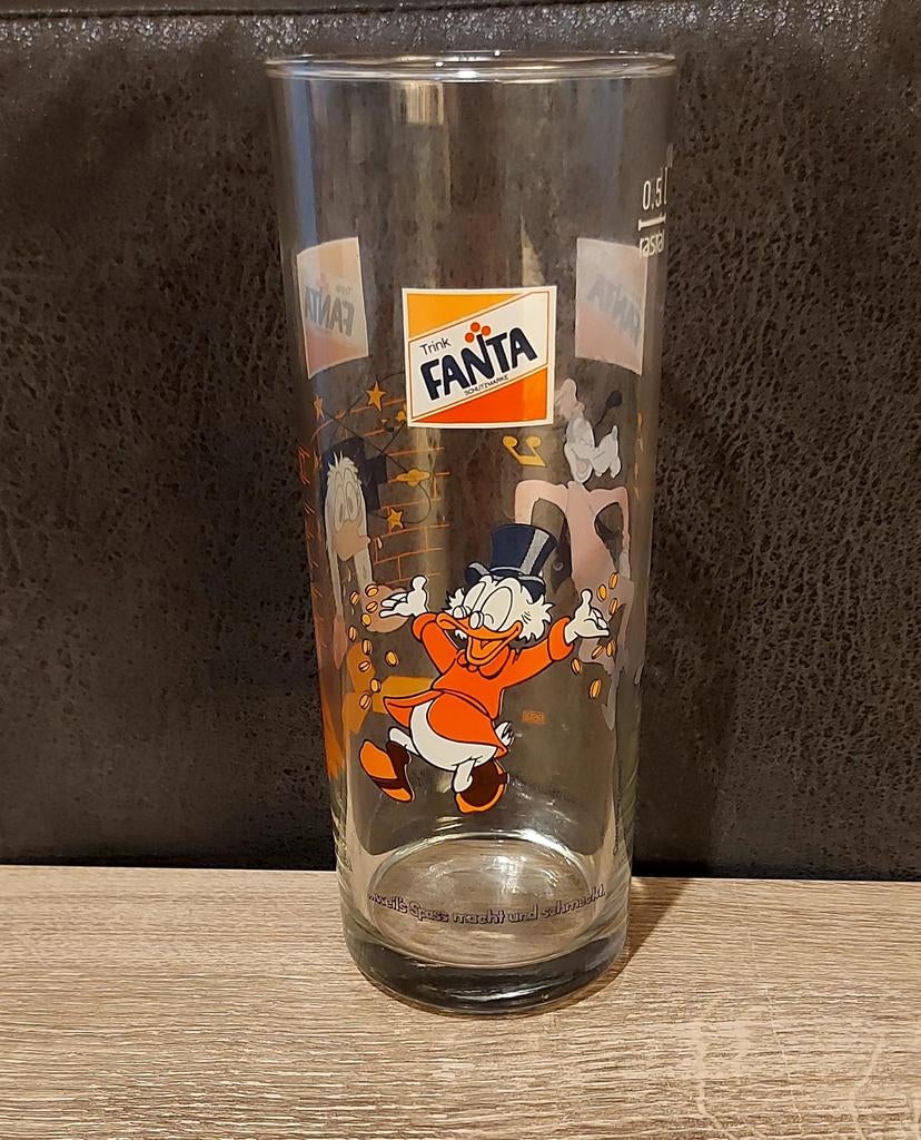 Oud Fanta 1/2 liter Disney glas, Ophalen of Verzenden