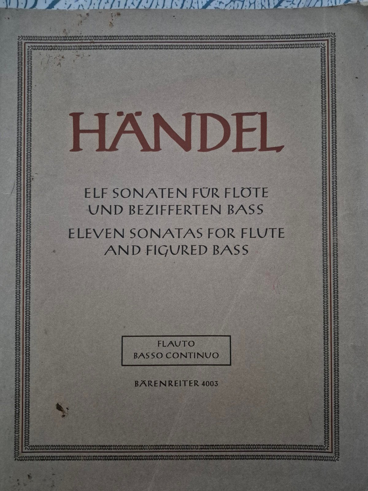 Händel - Elf Sonaten voor Fluit en Basso Continuo, Muziek en Instrumenten, Klassiek, Dwarsfluit of Piccolo, Ophalen of Verzenden