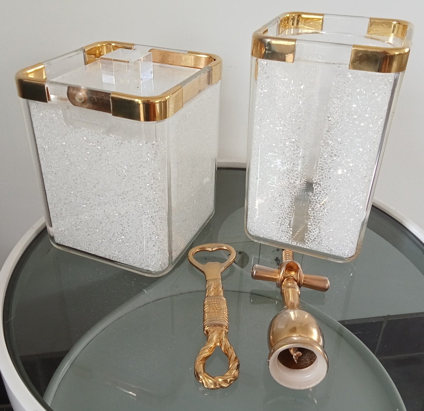 vintage Hollywood Regency barware set Hans Turnwald 1970, Huis en Inrichting, Ophalen of Verzenden