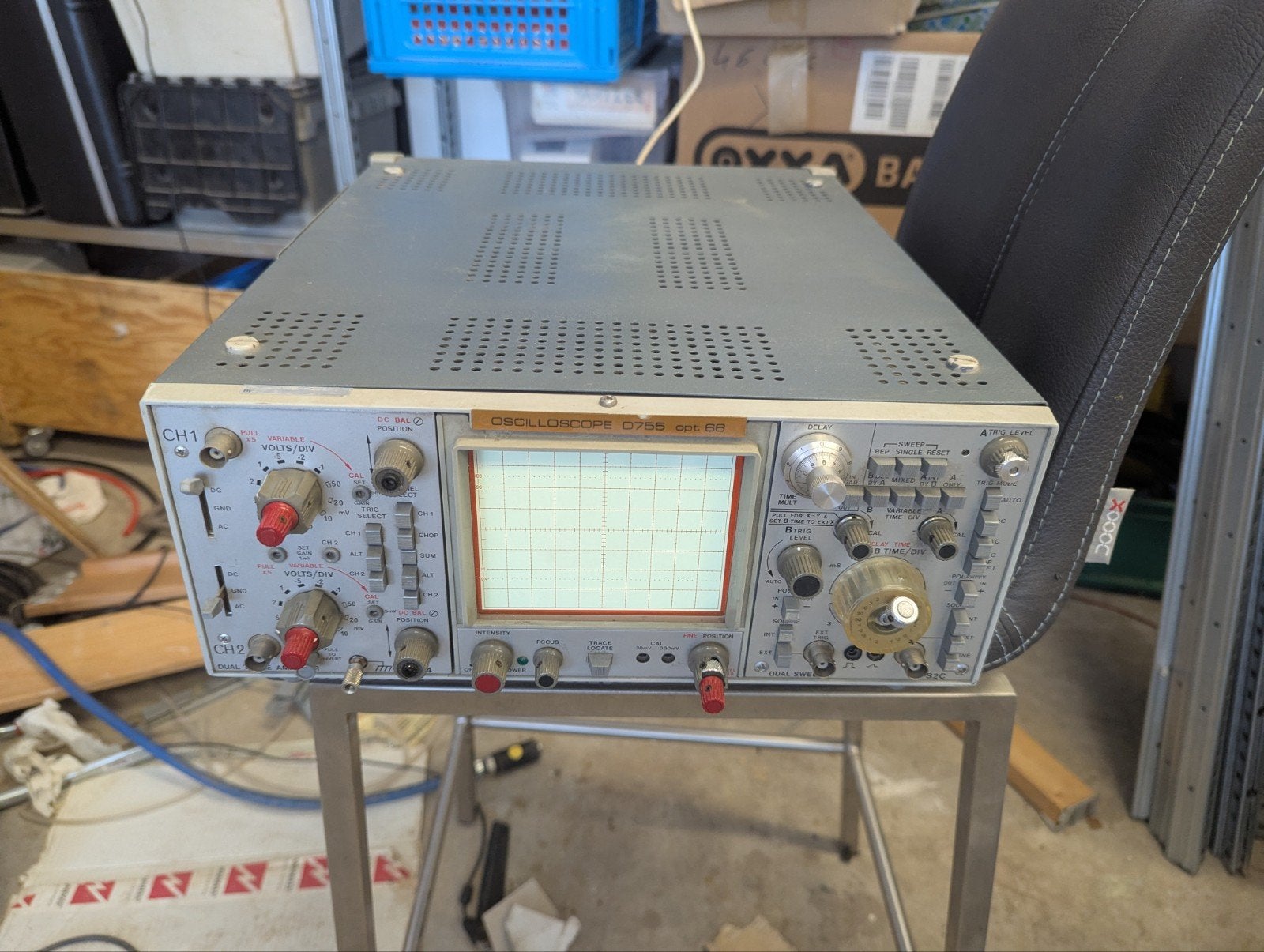 Vintage Telequipment D755 oscilloscoop 50 MHz – werkend – Te, Ophalen, Gebruikt