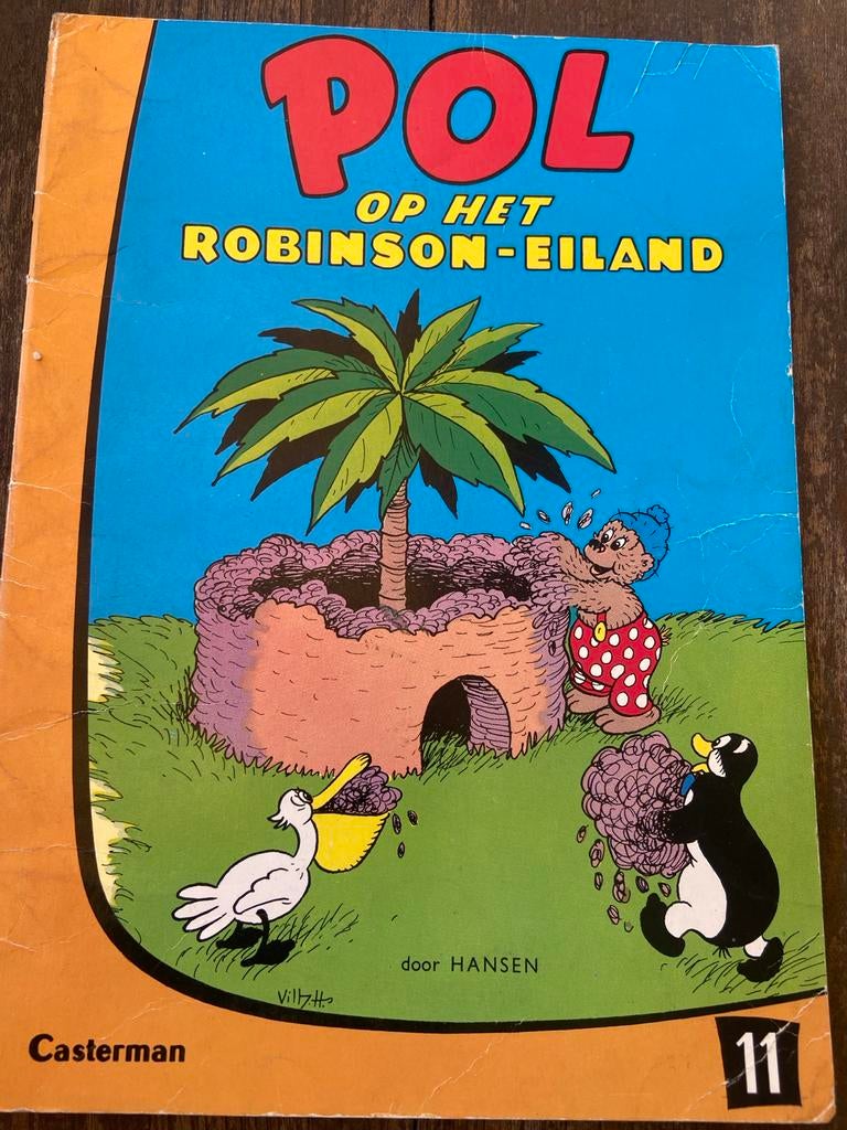 Pol op het Robinson-eiland - Vintage stripboek, Boeken, Stripboeken, Eén stripboek, Ophalen of Verzenden, Gelezen