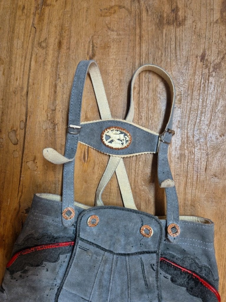 Stoere kinder lederhosen, Handgemaakt, Djt@dejuistetoon.eu, Ophalen of Verzenden, Zo goed als nieuw