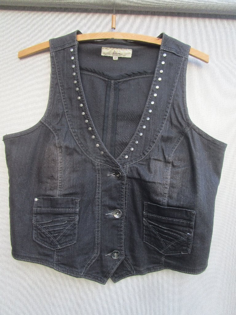 Gilet  MISS ETAM  mt  40  zwart/d.grijs, Ophalen of Verzenden, Nieuw, Maat 38/40 (M), Zwart