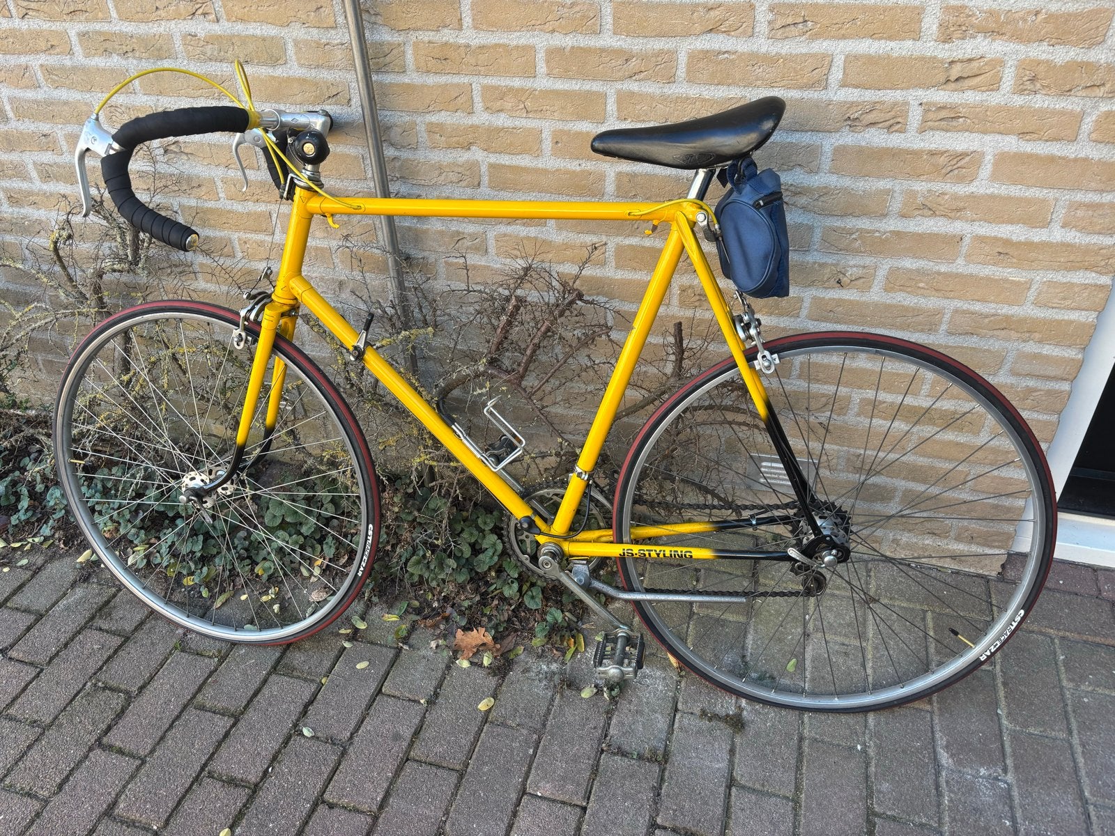 Vintage Gele Racefiets Gazelle, Fietsen en Brommers, Ophalen, 28 inch, Gebruikt, Gazelle