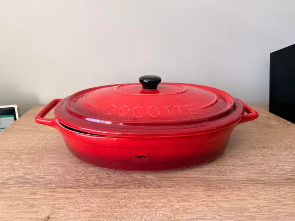 Nieuwe ovenschaal met deksel 33cm - Gusta Maxi Cocotte, Ophalen of Verzenden, Nieuw, Overige materialen, Overige typen