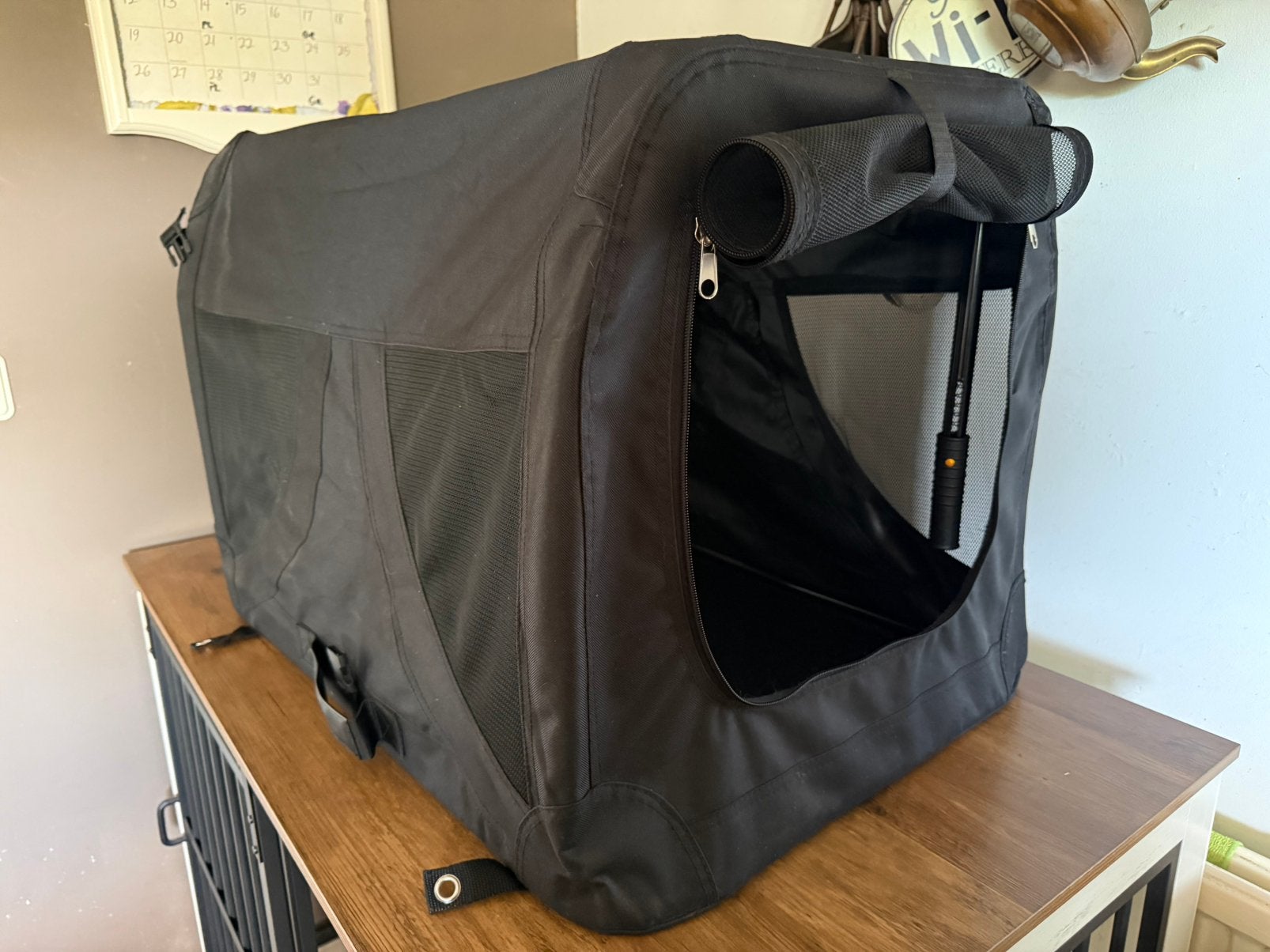 Auto reis bench zwart 71x51x51 cm, Ophalen, Zo goed als nieuw