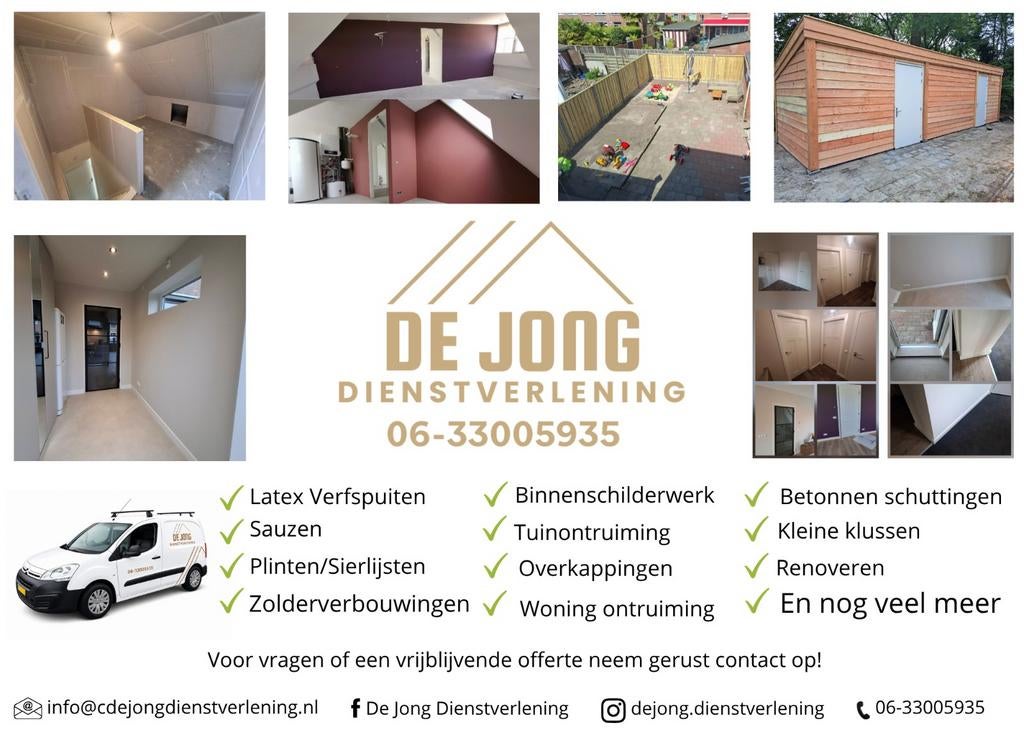 Sauzen - zolderverbouwingen - overkapping - betonschuttingen, Ophalen of Verzenden, Plinten