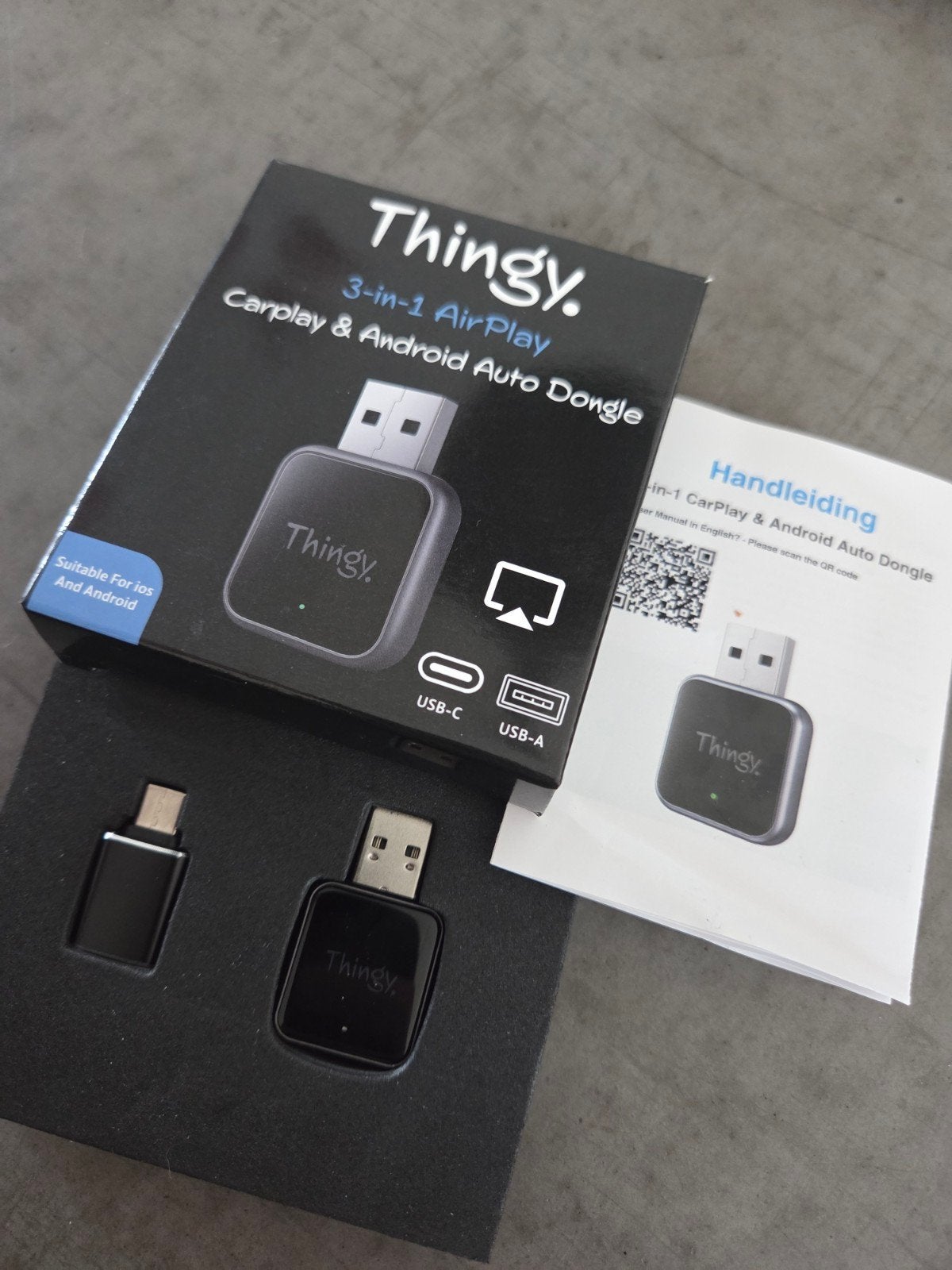 Thingy 4-in-1 CarPlay & Android Auto Dongle Draadloos, Ophalen of Verzenden, Nieuw